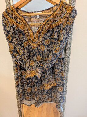 Pure J.Jill Embroidered Tunic M